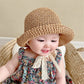 Little Girls Floppy Foldable Packable Wide Brim Summer Sun Hats Beach Straw Hat Baby Photography Straw Hats Khaki
