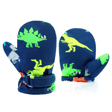 Bavst Toddler Waterproof Mittens Fleece Lined Baby Boys Girls Winter Warm Glove Kids Snow Infant Ski Mitten For 3M-5T (Colorful