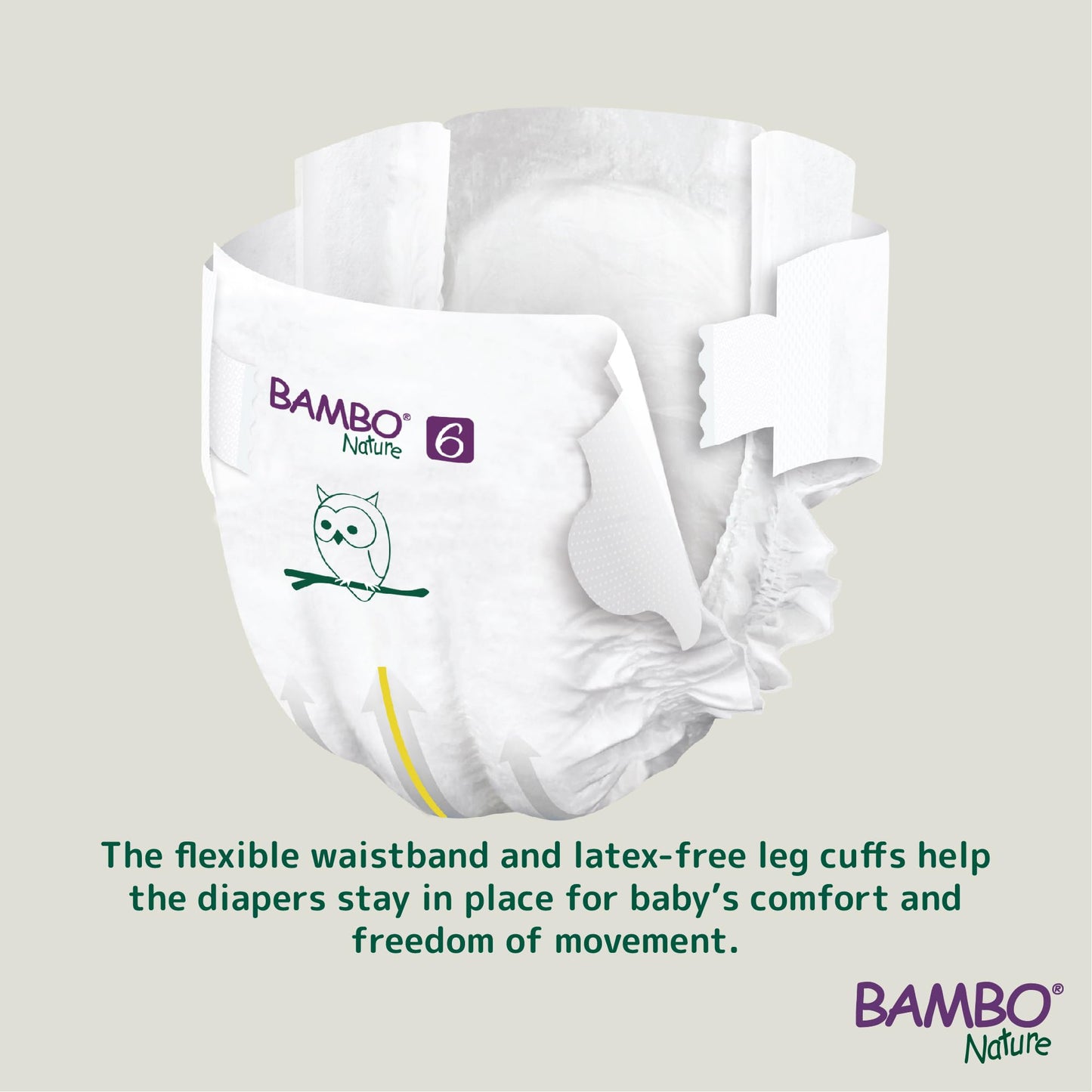 Bambo Nature Hypoallergenic Green Bag Baby Diapers, Eco-Labelled Sustainable Diapers, Enhanced Leakage Protection, Totally Chlor