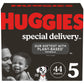 Huggies Special Delivery Hypoallergenic Baby Diapers Size 5 (27+ Lbs), 44 Ct, Fragrance Free, Safe For Sensitive Skin, 44 Ct