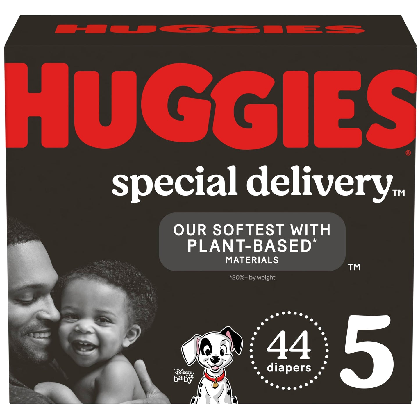 Huggies Special Delivery Hypoallergenic Baby Diapers Size 5 (27+ Lbs), 44 Ct, Fragrance Free, Safe For Sensitive Skin, 44 Ct