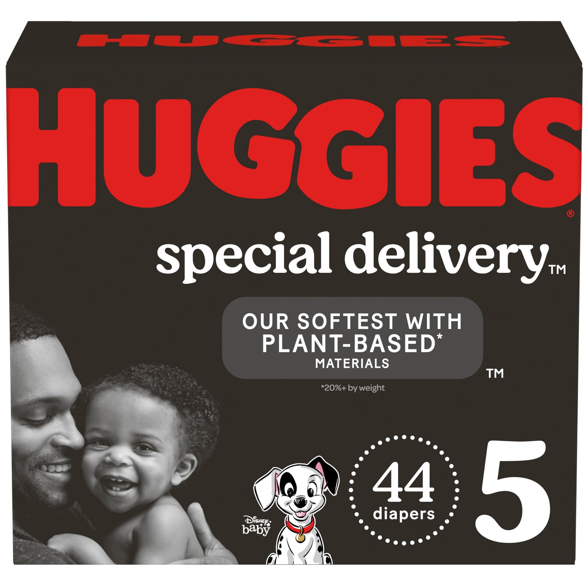 Huggies Special Delivery Hypoallergenic Baby Diapers Size 5 (27+ Lbs), 44 Ct, Fragrance Free, Safe For Sensitive Skin, 44 Ct