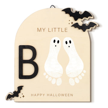 Beeveer Baby First DIY Donuts Footprint Art Donuts Wooden Hanging Decoration Sweet One Birthday Party Decorations Newborn Keepsa