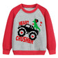 Kid Boy Valentine'S Day Pullover Dino Monster Truck Heart Crusher Toddler Sweatshirt Love Long Sleeve Shirts Top Outfit 6 Years
