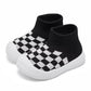 Eashi Toddler Shoes Girls Boys Sock Shoes Toddler Dress Shoes Baby Walking Shoes Slip On Size 8 1/2 Black