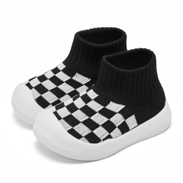Eashi Toddler Shoes Girls Boys Sock Shoes Toddler Dress Shoes Baby Walking Shoes Slip On Size 9 Black