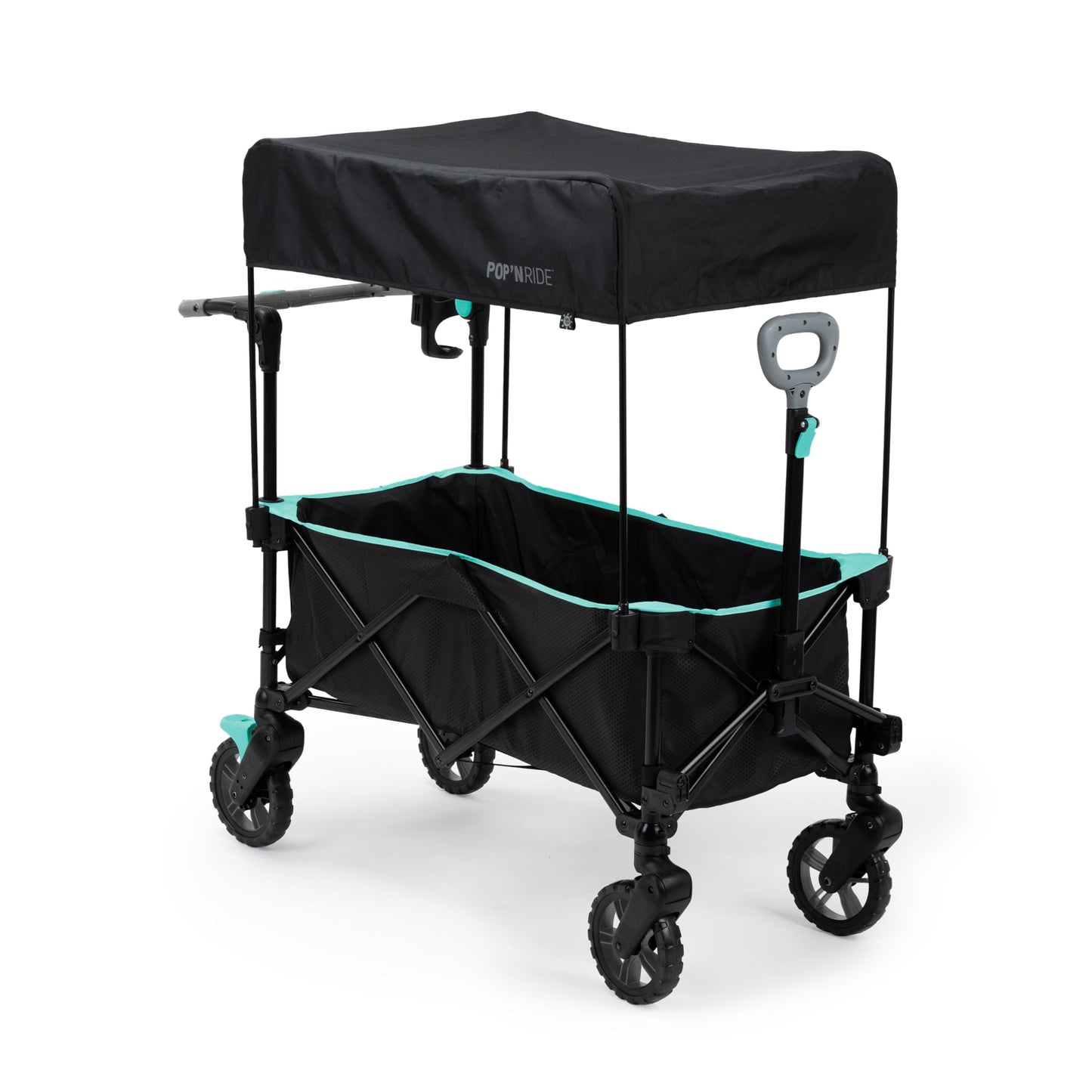 Summer By Ingenuity Pop 'N Ride Lightweight Stroller Wagon - Face-To-Face Seats For 2 With 3-Point Harnesses & Sun Canopy