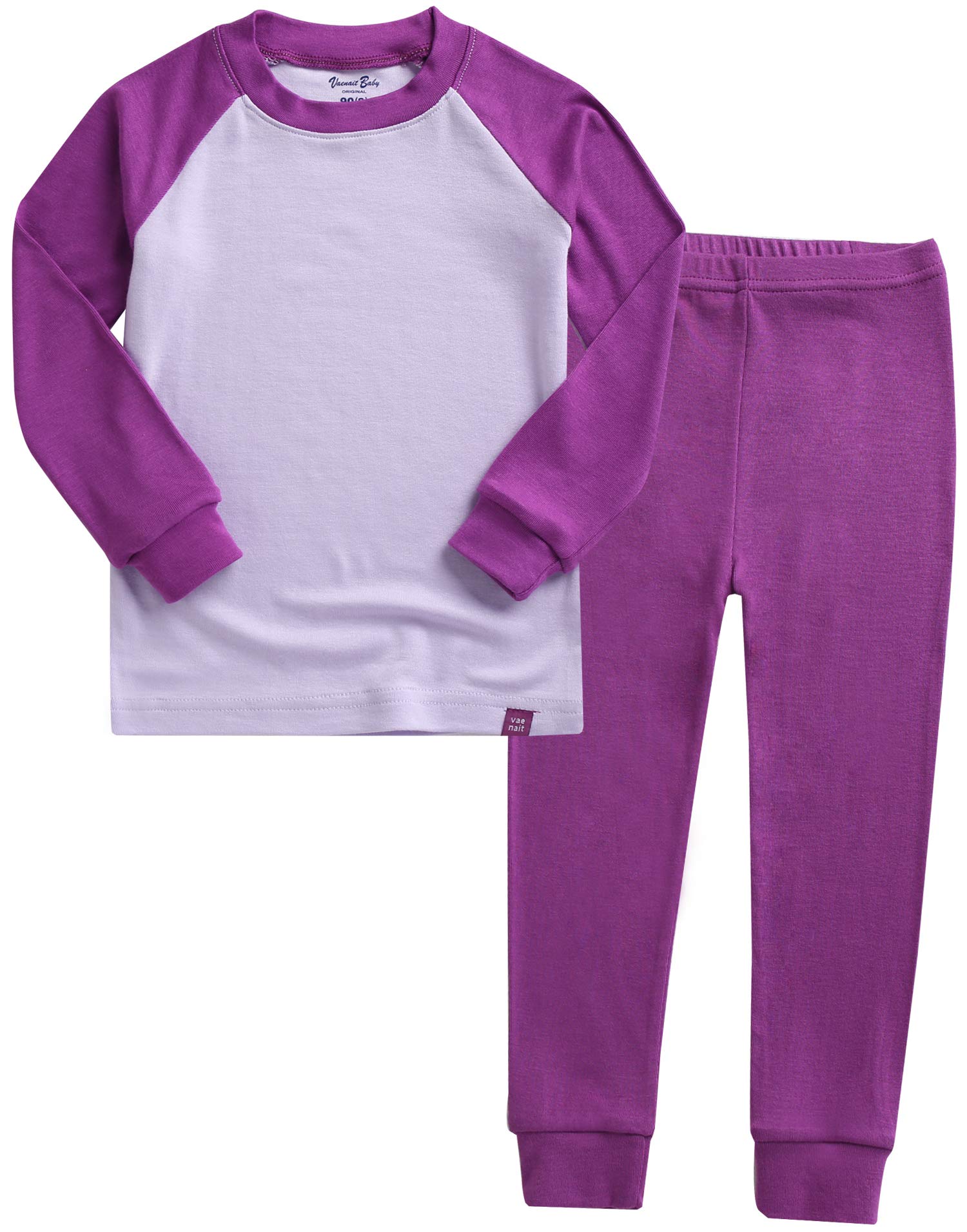 Vaenait Baby Kids Long Sleeve Modal Sleepwear Pajamas 2Pcs Set Modalraglan Purple 2Xl