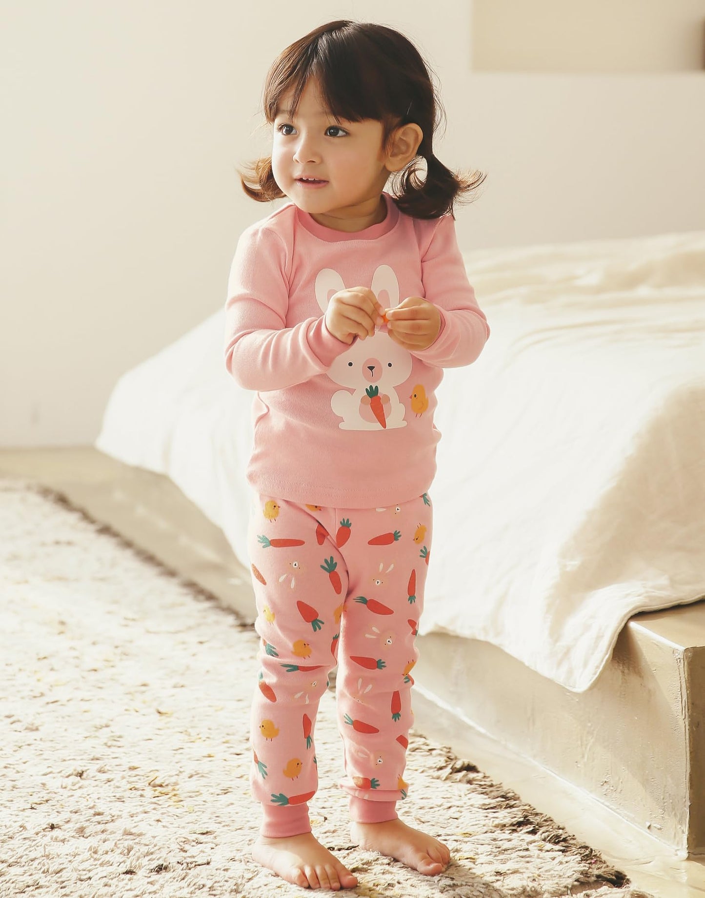 Vaenait Baby Toddler Kids Boys Girls Animal 100% Cotton Sleepwear Pajamas Set Rabbit Crew M