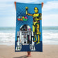 Jay Franco Star Wars Droids Bath Pool Beach Towel - Kids Super Soft & Absorbent 100% Cotton Towel With R2-D2 And C-3Po, Measures