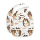 MCHIVER Cute Sheltland Sheepdog Baby Bibs for Toddler Boy Girl Waterproof Feeding Bib Apron with Food Cather Adjustable Cotton F