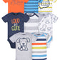 Onesies Brand Baby Boys' 8-Pack Short Sleeve Mix & Match Bodysuits, Loud Cute Dog, 12 Months