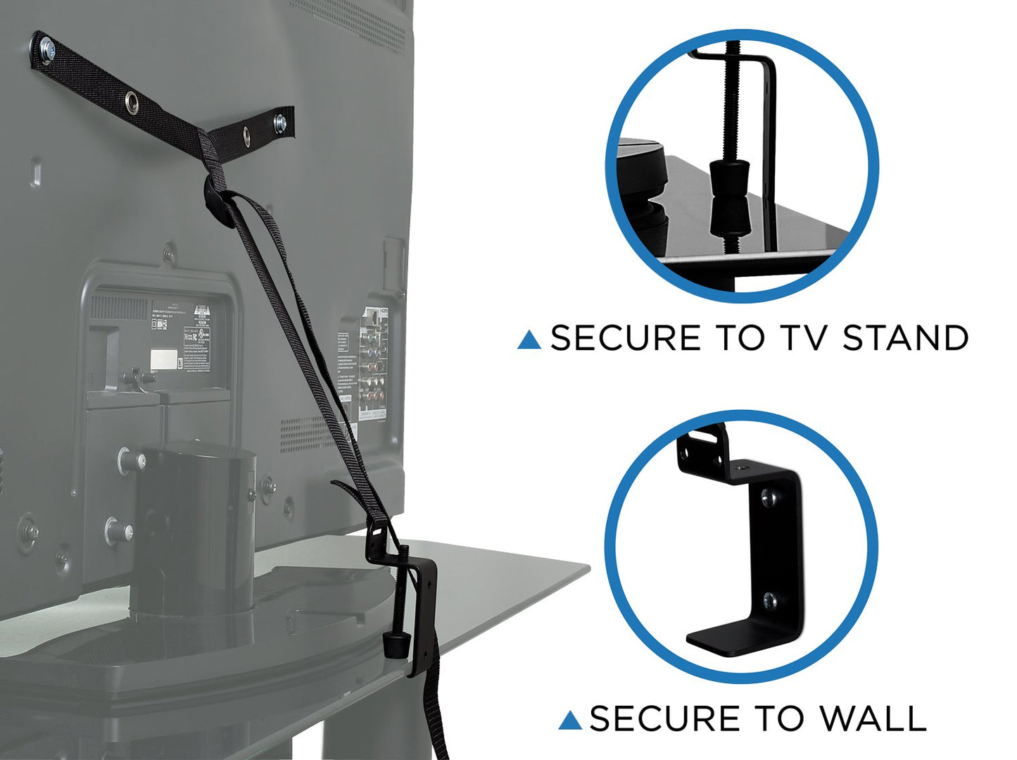 Mount It! Tv Safety Straps For Child And Baby Proofing, Anti Tip Prevention And Earthquake Protection, Heavy Duty Metal Connecto