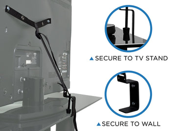 Mount It! Tv Safety Straps For Child And Baby Proofing, Anti Tip Prevention And Earthquake Protection, Heavy Duty Metal Connecto