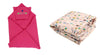 CTMKIDS Baby Wrap with Cap for Kids 74x74 cm  Magenta & Single Baby Wrap with Cap for Kids 74x74 cm  Blue