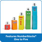 hand2mind Numberblocks One to Five Wooden Blocks, Wood Building Blocks for Toddlers 2-4 Years, Stacking Toys, Montessori Math Ma