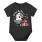 Lillypupp Unisex Pure Cotton New Born Baby Romper Bodysuit With Funny Born To Be A Unicorn Quote On Baby Girls Dress.