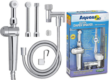 Rinseworks - Patented Aquaus 360 Diaper Sprayer - Nsf Certified For Legal Installation - 3 Year Warranty - Dual Spray Pressure C