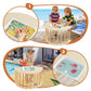 Beright 3 In1 Climbing Arch Sensory Table For Kids, Montessori Climbing Gym, Rocker Board Wooden Toy With Collapsible Storage Bi