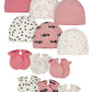 Onesies Brand Unisex Baby 12-Piece Cap And Mitten Set, Pink Bunny, 0-6 Months Us
