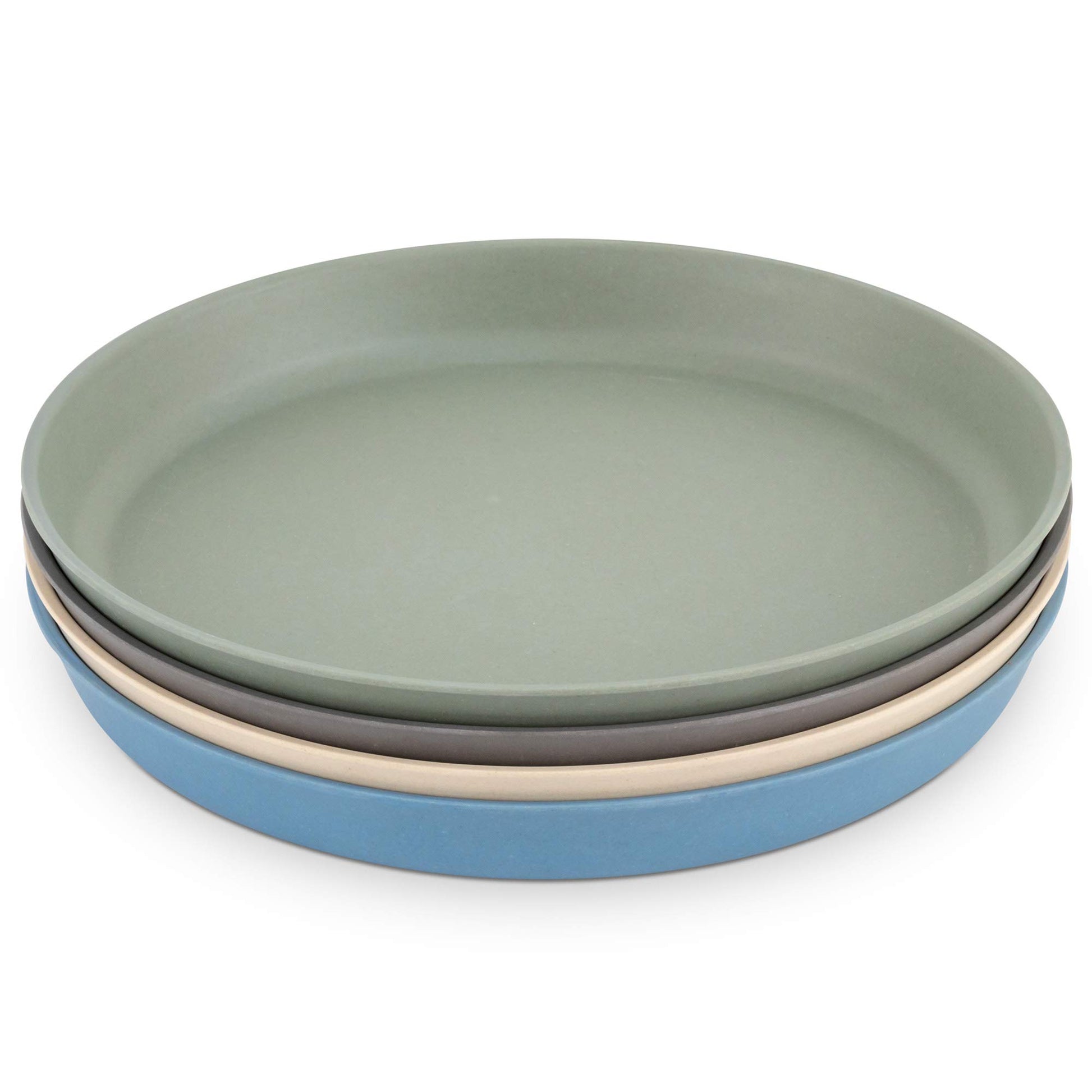 Weesprout Bamboo Plates (Blue, Green, Gray, & Beige, Without Lids)