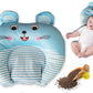 Synlark Baby Mustard Seed Pillow With Supersoft Fur Fabric | 018 Months | Cartoon Print Infant Head Support Cushion (Blue)