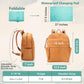 Mominside Diaper Bag Backpack With 6 Insulated Pockets, Leather Baby Bag For Mom Dad, Baby Registry, 18 Pockets, Changing Pad, S