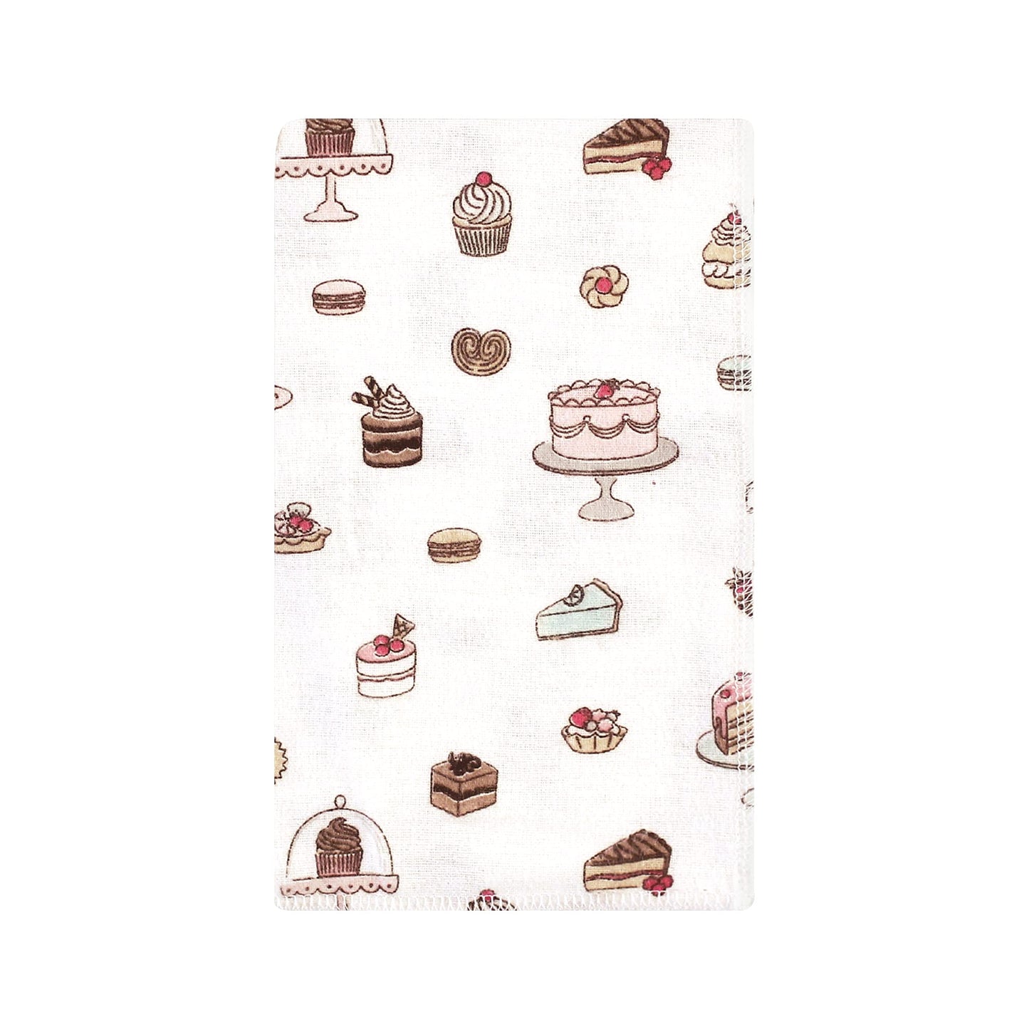 Hudson Baby Unisex Baby Cotton Flannel Burp Cloths, Sweet Bakery, One Size