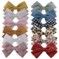 12 PCS Linen Bow Hair Clips for Baby Girls Hair Bows Alligator Clips Accessories Infants Toddler Kids Hairgrips (Classical Bow 3