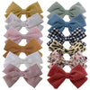12 PCS Linen Bow Hair Clips for Baby Girls Hair Bows Alligator Clips Accessories Infants Toddler Kids Hairgrips (Classical Bow 3