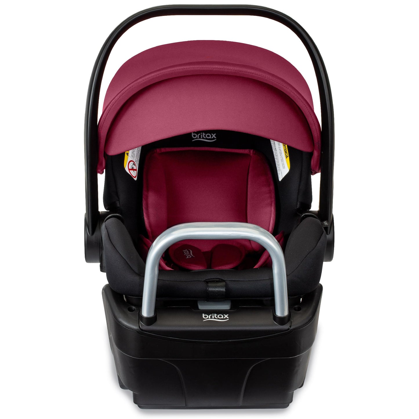 Britax Willow S Infant Car Seat with Alpine Base, ClickTight Technology, Rear Facing Car Seat with RightSize System, Ruby Onyx