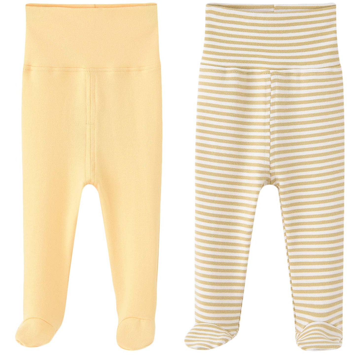 Enfants Ch?Is Baby Boy Girl Footie Pants High Waist 6-12 Months Yellow