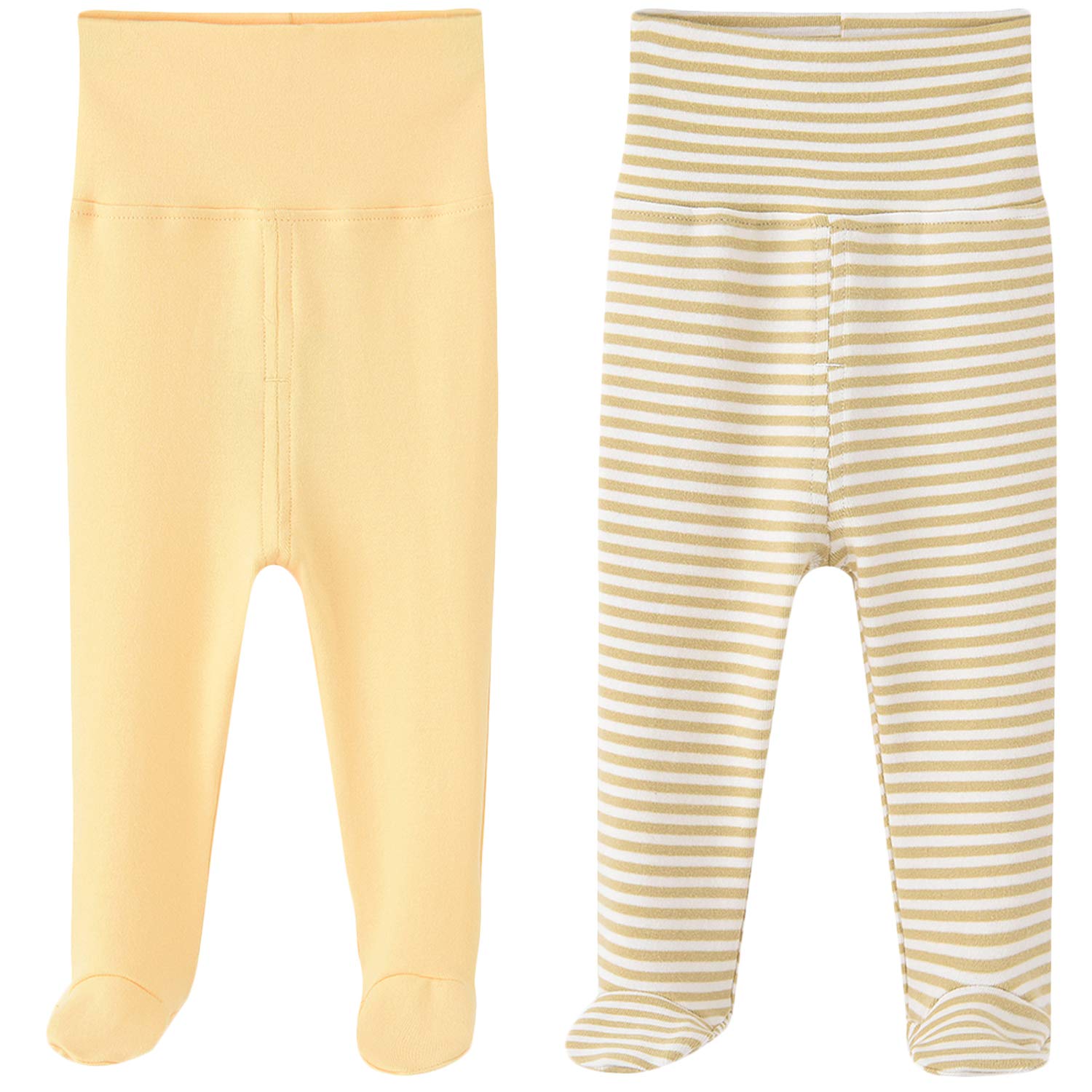 Enfants Ch?Is Baby Boy Girl Footie Pants High Waist 6-12 Months Yellow