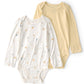 Carters Neutral PurelySoft 2-pack Long Sleeve Bodysuit, Constellation Print, 12M
