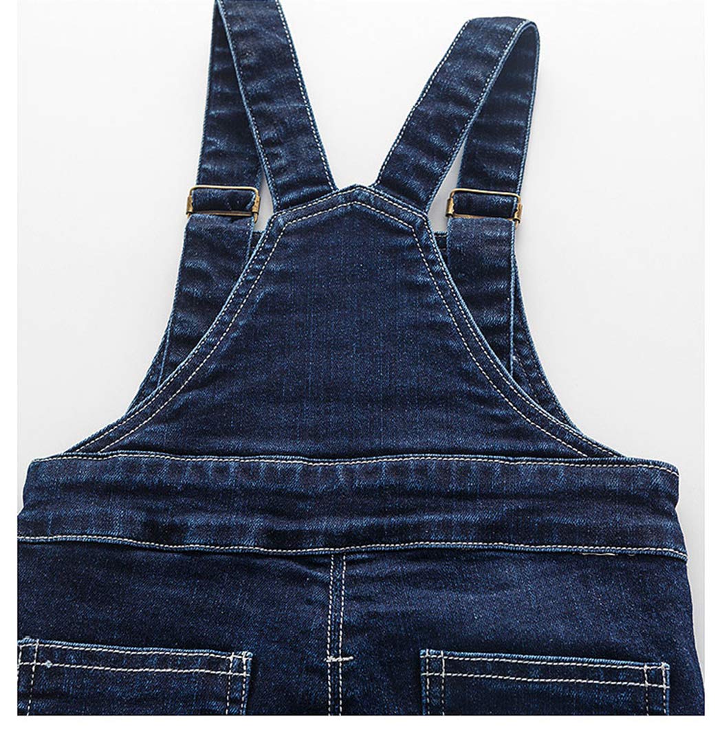Kidscool Space Baby & Little Boys/Girls Denim Overalls,Jean Workwear,Deep Blue,3-4 Years