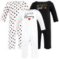 Hudson Baby Unisex Baby Cotton Coveralls, Girl-Mommy Red Black, 0-3 Months
