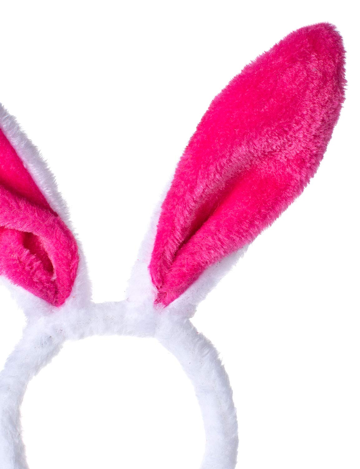 Cute Soft Touch Bunny Ears Headband Christmas Rabbit Ears Headband Gift For Children Kids Girls (Rose Red)