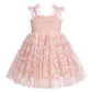 1St Birthday Girl Dress Outfit Baby Boho Floral Tulle Dress Sleeveless Spaghetti Straps Princess Tutu Dress Toddler Cake Smash P