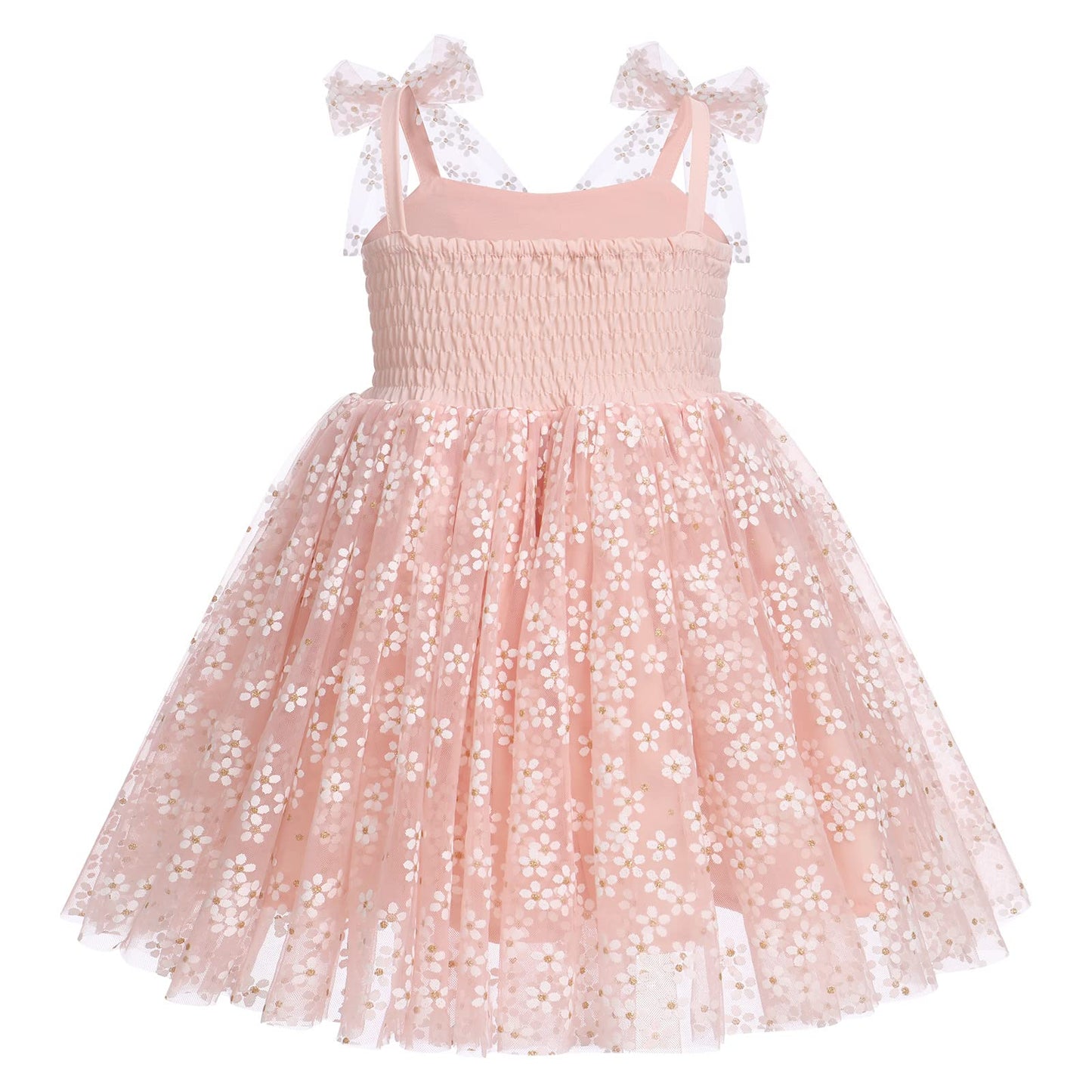 1St Birthday Girl Dress Outfit Baby Boho Floral Tulle Dress Sleeveless Spaghetti Straps Princess Tutu Dress Toddler Cake Smash P