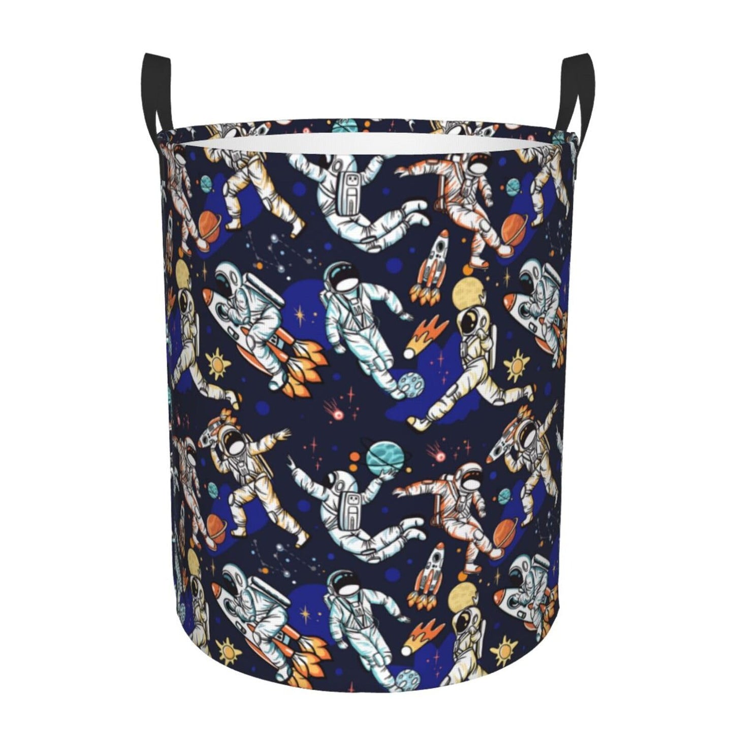 Pevtufa Astronauts In Sport Foldable Laundry Basket Organizer,Fabric Clothes Toy Storage Basket Nursery Hamper Storage Bin For H