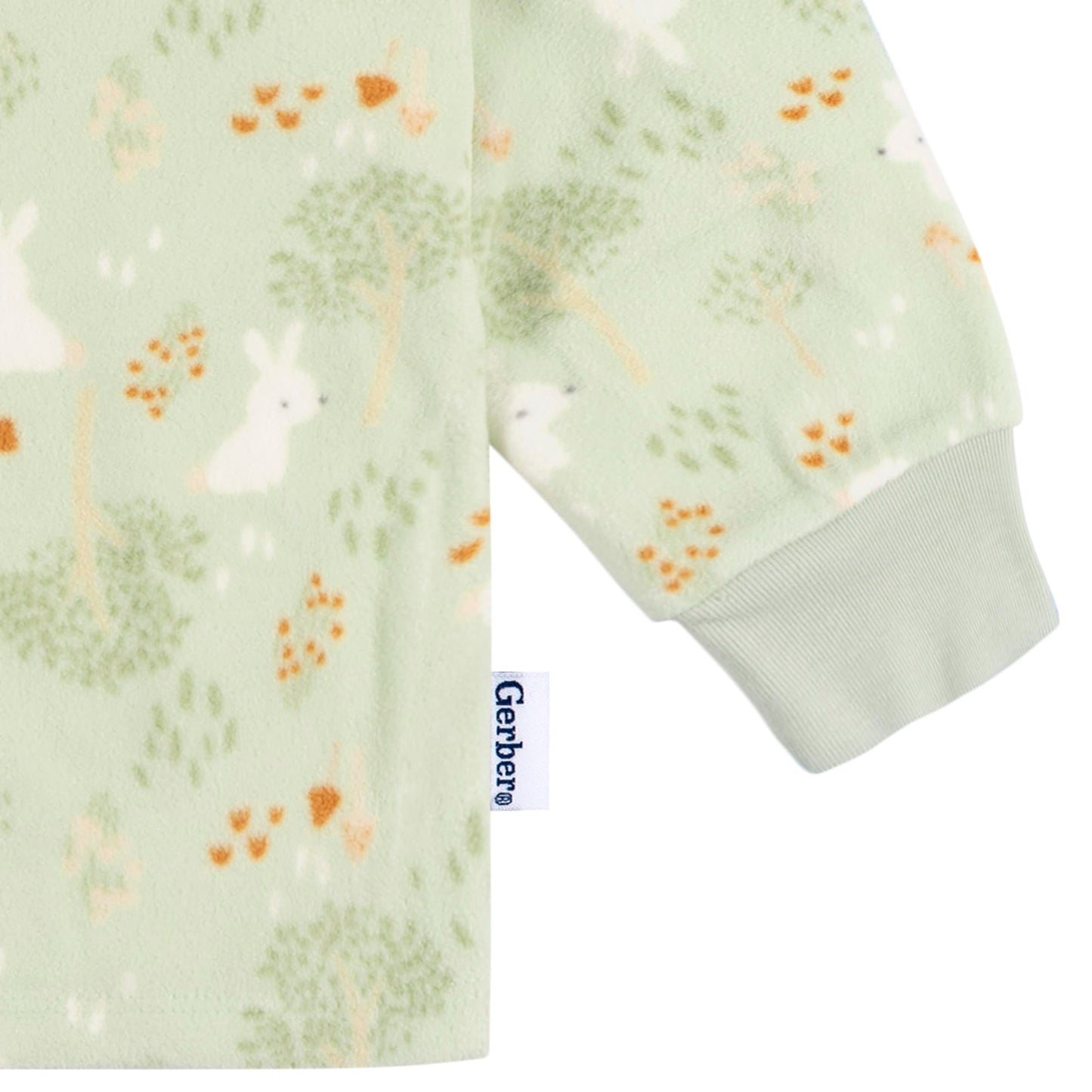 Gerber Baby Girl'S 2-Piece Fleece Pajamas Pants Set, Green Forrest