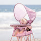 Baby Delight Go With Me Uplift Deluxe Portable High Chair | Travel High Chair | Sun Canopy | Indoor And Outdoor | Canyon Rose