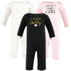Hudson Baby Unisex Baby Cotton Coveralls, Girl-Daddy, 3-6 Months