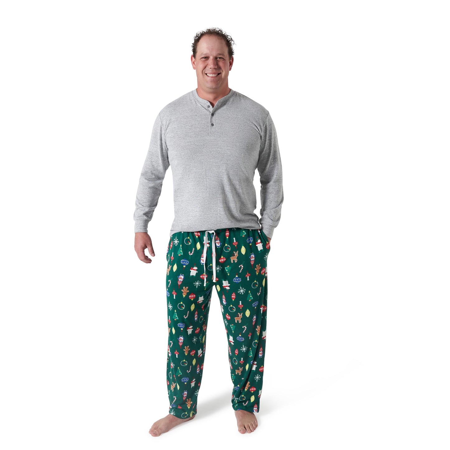 Gerber Unisex Baby Men'S 2-Piece Holiday Family Matching Pajamas, Ornaments