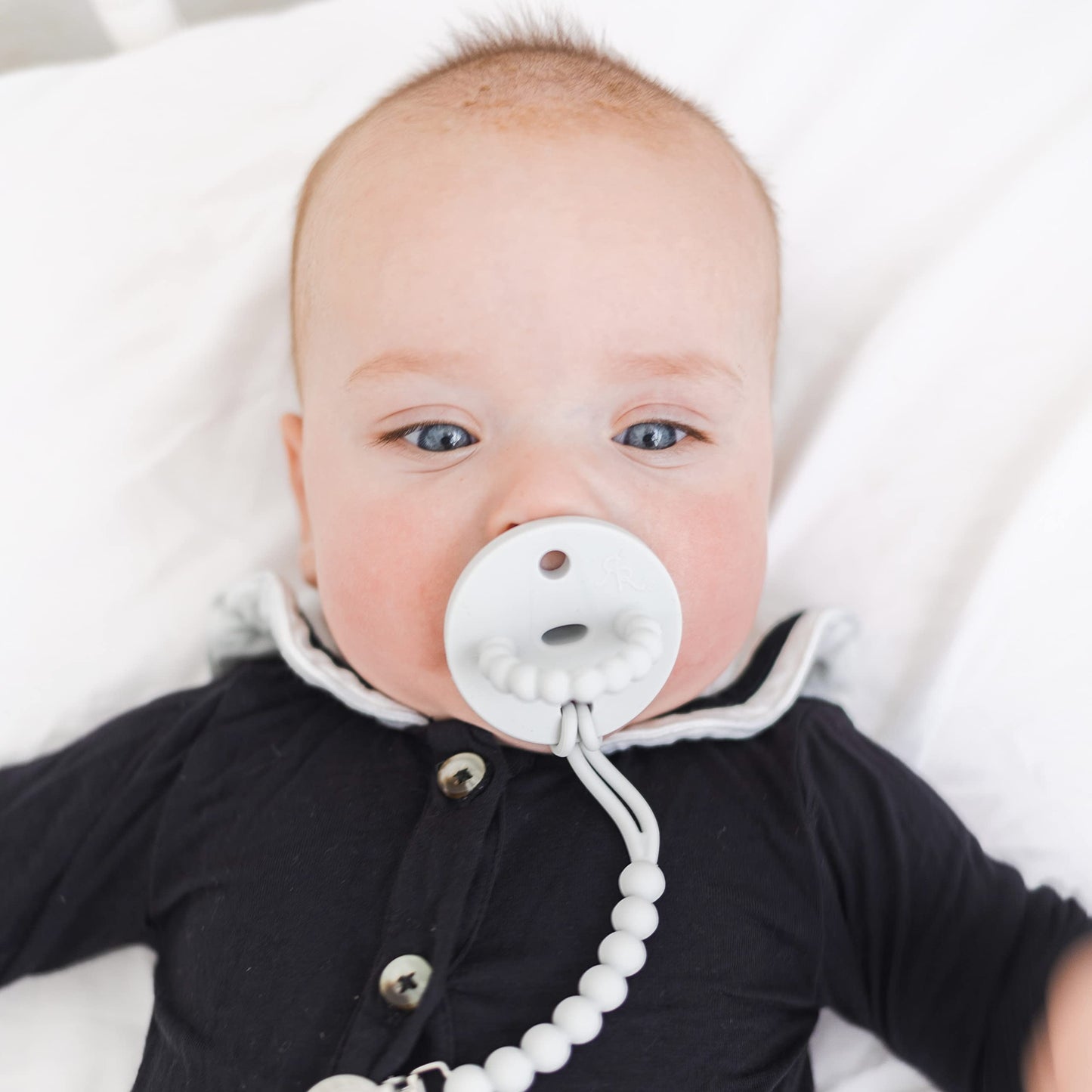 Ryan & Rose Cutie Pat Pacifier Teether (Slant, Grey)