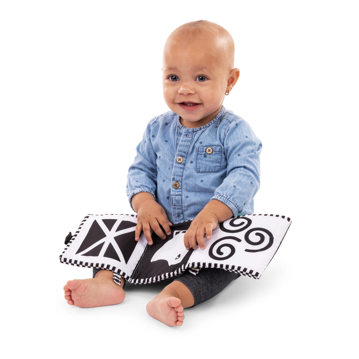 Baby Einstein Farm Explorers Counting at The Farm Soft Activity Book, Multisensory, for Tummy Time, Ages 0+ Months