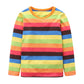 Baby Boys Rainbow Striped Tshirts Kids Boys Long Sleeve Cotton Shirts Unisex Crew Neck T-Shirts For Halloween Rainbow Novelty 12