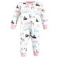 Hudson Baby Baby Cotton Sleep And Play, Girl Arctic Animals, 0-3 Months