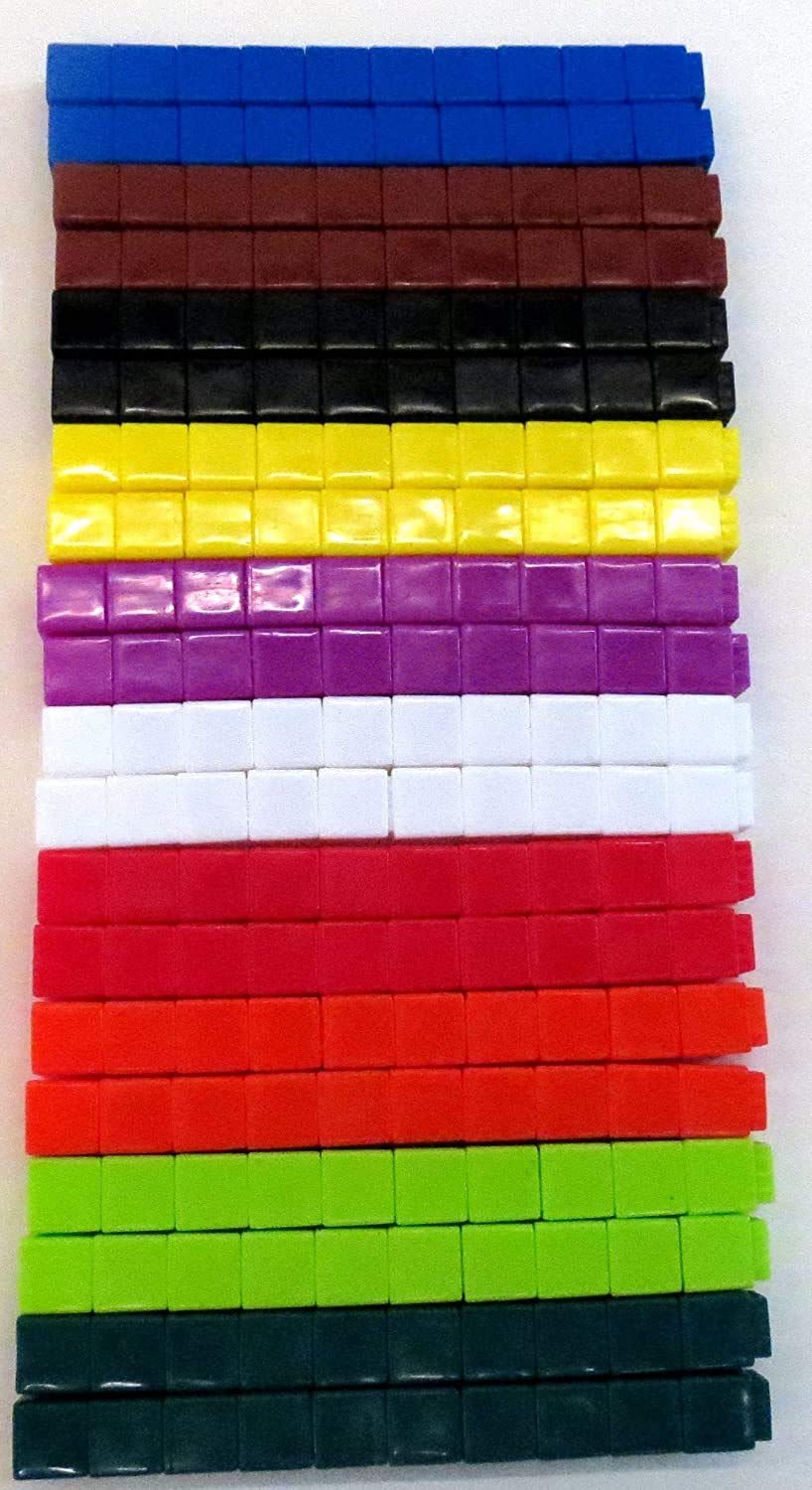 hand2mind Interlocking UniLink Math Linking Cubes, Plastic Cubes, Color Sorting, Connecting Cubes, Math Manipulatives, Counting