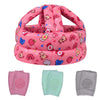 Toraso Baby Helmet & Knee Pads For Crawling & Walking, 6-36 Months, Pink Cotton
